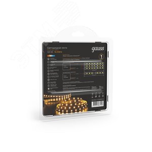 Лента светодиодная LED 5050/60-SMD 14.4W 12V DC теплый белый 5м (312000114) - фото 7