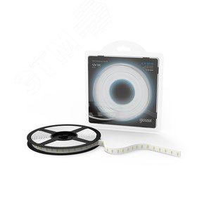 Лента светодиодная LED 2835/60-SMD 4.8W 12V DC холодный белый 5м (312000305) - фото 3
