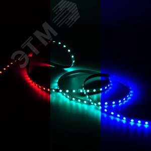 Лента светодиодная LED 14,4 Вт/м 5050-SMD 12 В DC RGB IP20 (блистер 3м) Black Gauss (312000444) - фото 3