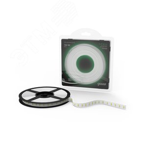 Лента светодиодная 4.8 Вт/м DC 12В Зеленый IP20 60LED SMD2835 210 лм/м Black 3