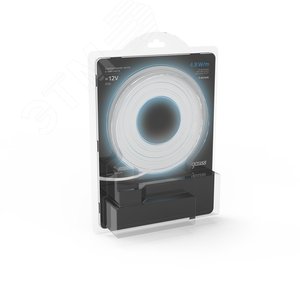 Лента светодиодная LED 4,8 Вт/м 2835-SMD 12 В DC 6500K холодный белый IP20 (блистер 5м) Black Gauss (312400248) - фото 6