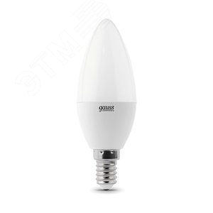 Лампа светодиодная LED 7 Вт 450 Лм 3000К теплая E14 Свеча (3 лампы в упаковке) Elementary Gauss (33117T) - фото 4