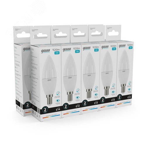 Лампа светодиодная LED 12 Вт 920 лм 4100К свеча нейтральный E14 AC 220В Elementary 9