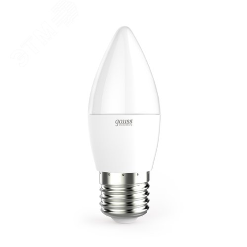 Лампа светодиодная LED 6 Вт 420 лм 3000К свеча теплый E27 AC 220В Elementary - Gauss