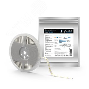 Лента светодиодная 4.8 Вт/м DC 12В 6500К IP20 60LED SMD2835 (ZIP bag 5м) 170 лм/м Elementary - фото 3