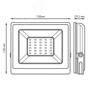 Прожектор светодиодный ДО 30 Вт 2700 Лм 6500К AC 220В IP65 126х136х126мм Elementary G2 7
