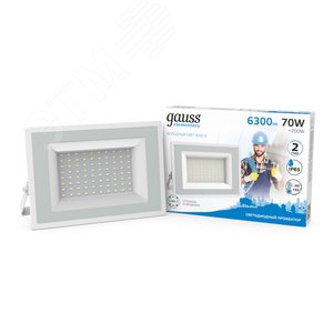 Прожектор светодиодный ДО 70 Вт 6300 Лм 6500К AC 220В IP65 140х208х140 мм Elementary G2 3