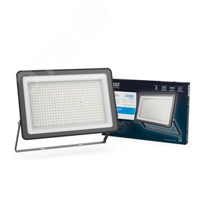 Прожектор светодиодный LED ДО 300 Вт 36000 Лм 6500К IP65 529х55х415 мм Qplus Gauss - фото 2