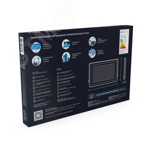 Прожектор светодиодный LED ДО 300 Вт 36000 Лм 6500К IP65 529х55х415 мм Qplus Gauss - фото 4