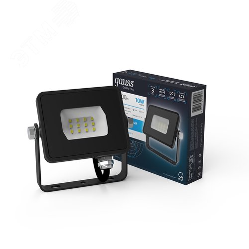 Прожектор светодиодный ДО 10 Вт 1100 Лм 6500К AC 220В IP65 82х28х100 мм матированное закаленное стекло Qplus 16