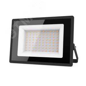 Прожектор светодиодный ДО 70 Вт 6290 лм 3000К AC 220В Черный IP65 140х208х30мм Elementary G2 Gauss