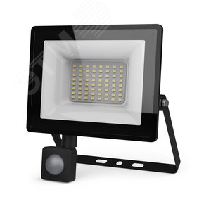 Прожектор светодиодный ДО 50 Вт 4750 Лм 6500К AC 220В IP65 210 х 174 х 40 мм с датчиком движения Elementary-S