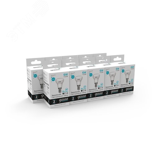 Лампа светодиодная Elementary R50 6W 450lm 4100K Е14 LED 1/10/50 | 63126 | Gauss - фото 9