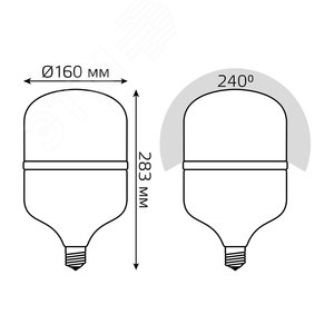 Лампа светодиодная LED 60 Вт T160 E27 5400 Лм 180-240 В 4000К Elementary Gauss (63226) 6