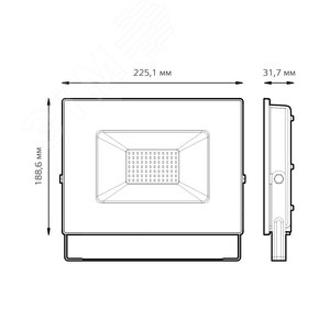Прожектор BASIC 70W 6300lm 6500K 200-240V IP65 графитовый LED 1/10 | 688100370 | Gauss - фото 8