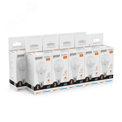 Лампа светодиодная LED 30 Вт 2320 лм 3000К А67 груша теплый E27 AC 220В Elementary 9