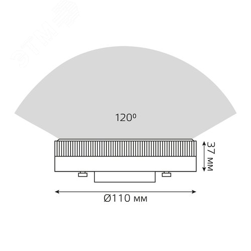 Лампа светодиодная LED 14 Вт 1300 лм 6500К таблетка холодный GX70 AC 220В Elementary - фото 14