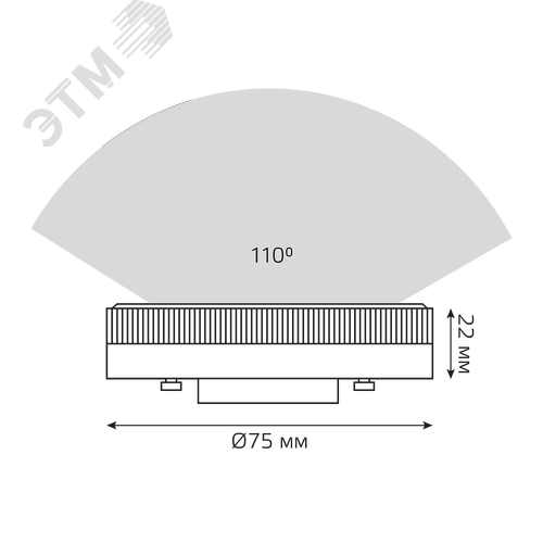 Лампа светодиодная LED 9 Вт 700 лм 6500К таблетка холодный GX53 AC 220В Elementary 9