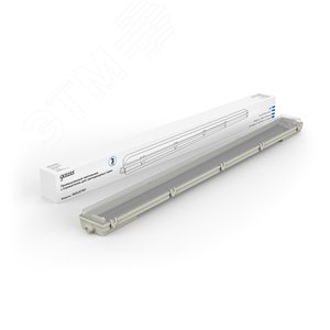 Светильник светодиодный линейный пылевлагозащищенный LED ДСП 1276х86х55 мм IP65 под LED лампу Т8 G13 2х1200 мм INDUSTRY Gauss - фото 2