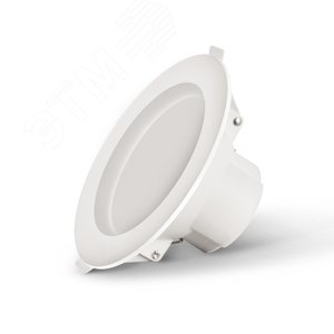 Светильник светодиодный встраиаемый LED ДВО 9 Вт 700 Лм 3000К IP20 d126х54 мм монт d95 мм Downlight - Gauss