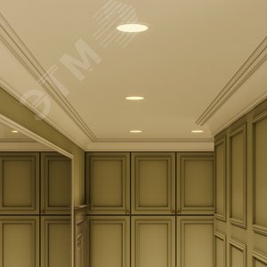 Светильник светодиодный ДВО 6 Вт 360 лм 3000К AC 220В IP20 круг D120х22мм монт d105мм Алюминий тонкий Slim 5