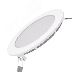 Светильник светодиодный ДВО 9 Вт 610 лм 3000К AC 220В IP20 круг D145х22мм монт d130мм Алюминий тонкий Slim