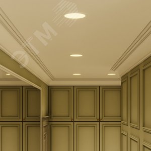 Светильник светодиодный ДВО 9 Вт 610 лм 3000К AC 220В IP20 круг D145х22мм монт d130мм Алюминий тонкий Slim 5