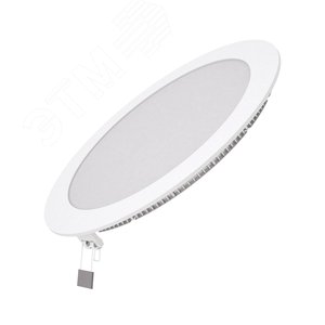 Светильник светодиодный ДВО 18 Вт 1200 лм 3000К AC 220В IP20 круг D225х22мм монт d210мм Алюминий тонкий Slim