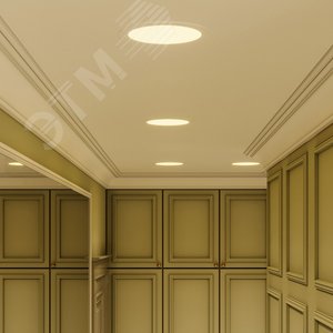 Светильник светодиодный ДВО 18 Вт 1200 лм 3000К AC 220В IP20 круг D225х22мм монт d210мм Алюминий тонкий Slim 5