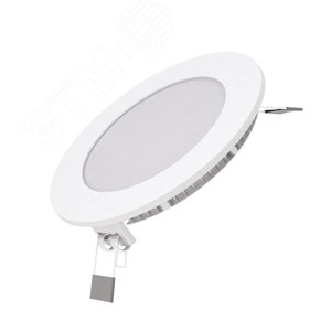 Светильник светодиодный ДВО 6 Вт 400 лм 4000К AC 220В IP20 круг D120х22мм монт d105мм Алюминий тонкий Slim Gauss