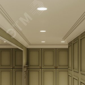 Светильник светодиодный ДВО 6 Вт 400 лм 4000К AC 220В IP20 круг D120х22мм монт d105мм Алюминий тонкий Slim Gauss 5