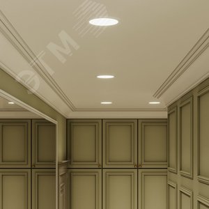 Светильник светодиодный ДВО 9 Вт 660 лм 4000К AC 220В IP20 круг D145х22мм монт d130мм Алюминий тонкий Slim 5