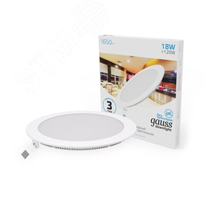 Светильник светодиодный ДВО 18 Вт 1560 лм 6500К AC 220В IP20 круг D225х22мм монт d210мм Алюминий тонкий Slim 2