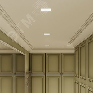 Светильник светодиодный ДВО 6 Вт 400 лм 4000К AC 220В IP20 квадрат 120х120х22мм монт разм 105х105мм Алюминий тонкий Slim 5