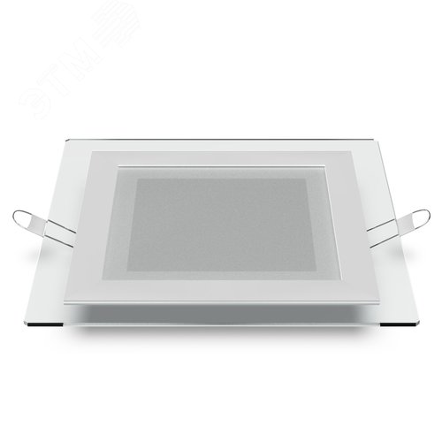 Светильник светодиодный встраиваемый ДВО-12  Вт 900 Лм 3000К квадрат IP20 монтажный d118х118 мм 160х160х30 мм 220-240  В декоративное стекло Glass Gauss (948111112)