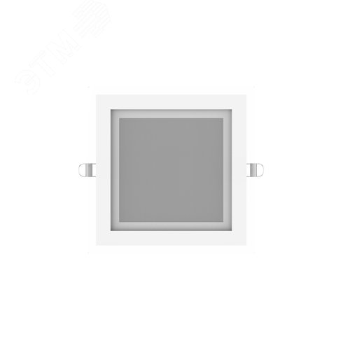 Светильник светодиодный ДВО 18 Вт 1480 лм 4000К AC 220В IP20 квадрат 200х200х36мм монт разм 170х170мм Алюминий с декоративным стеклом Glass Gauss 2