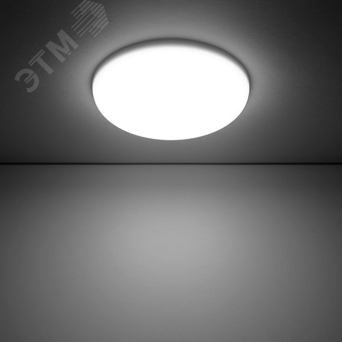 Светильник светодиодный даунлайт ДВО 12 Вт 1200 лм 4000К AC 220В IP20 круг D120х27мм монт d106мм Пластик безрамочный Frameless 17