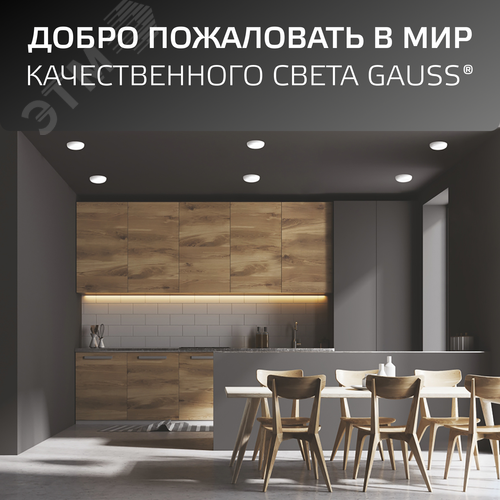 Светильник светодиодный даунлайт ДВО 12 Вт 1200 лм 4000К AC 220В IP20 круг D120х27мм монт d106мм Пластик безрамочный Frameless 10