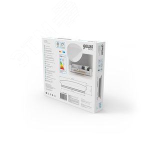 Светильник светодиодный ДБО-24 Вт 2050 Лм 4000K 220-240 В IP20 IP20 370х340х90 мм НПС LED Basic Space Stone Gauss (995438224) - фото 6