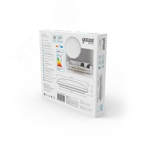 Светильник светодиодный LED НПС ДБО 24 Вт 4000К d340х75 мм IP20 Space Diamond Basic Gauss - фото 7
