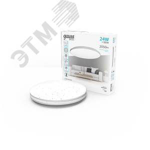 Светильник светодиодный LED НПС ДБО 24 Вт 4000К d330х75 мм IP20 Space Line Basic - Gauss