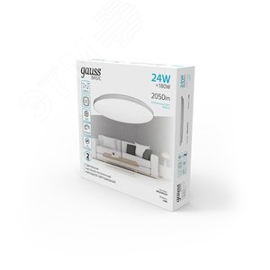 Светильник светодиодный LED НПС ДБО 24 Вт 4000К d330х75 мм IP20 Space Line Basic - фото 6