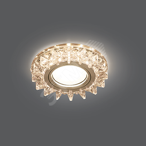 Backlight BL037 Кругл. Кристалл/Хром, Gu5.3, LED 2700K 1/40