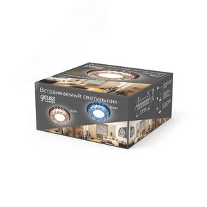 Backlight BL041 Кругл. Черный/Кристалл/Хром, Gu5.3, LED 2700K 1/40 - фото 6