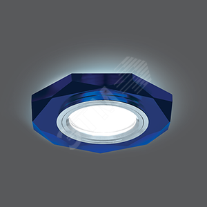 Светильник Backlight BL055 Восемь гран. Синий/Хром, Gu5.3, LED 4100K 1/40