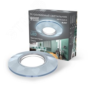 Backlight BL057 Круг Гран. Кристалл/Хром, Gu5.3, LED 4100K 1/40 2