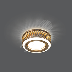 Backlight BL088 Кругл. Золото/Белый, Gu5.3, 3W, LED 3000K 1/30 - Gauss