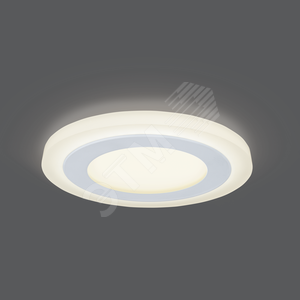 Светильник светодиодный встраиваемый ДВО-6+3 Вт 540Лм 3000К круг белый IP20 3 режима LED монтажный d120 мм 145х31 мм 180-265 В Backlight Gauss