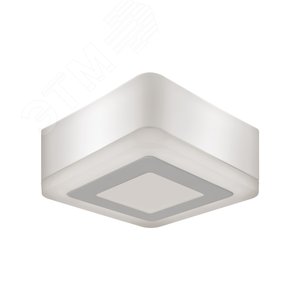 Светильник светодиодный ДБО 6 Вт 350 лм 3000К Белый IP20 105х105х40мм Алюминий Backlight