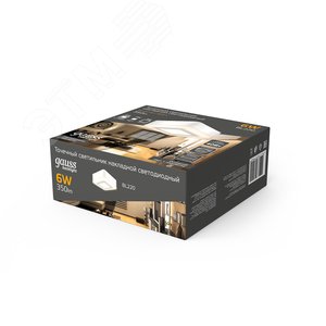 Светильник светодиодный ДБО 6 Вт 350 лм 3000К Белый IP20 105х105х40мм Алюминий Backlight 4